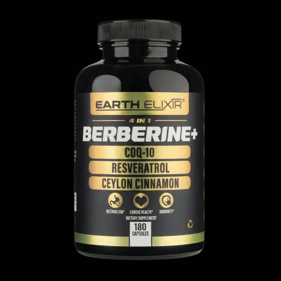 4 in 1 Berberine, Ceylon Cinnamon,  CoQ10, & Resveratrol