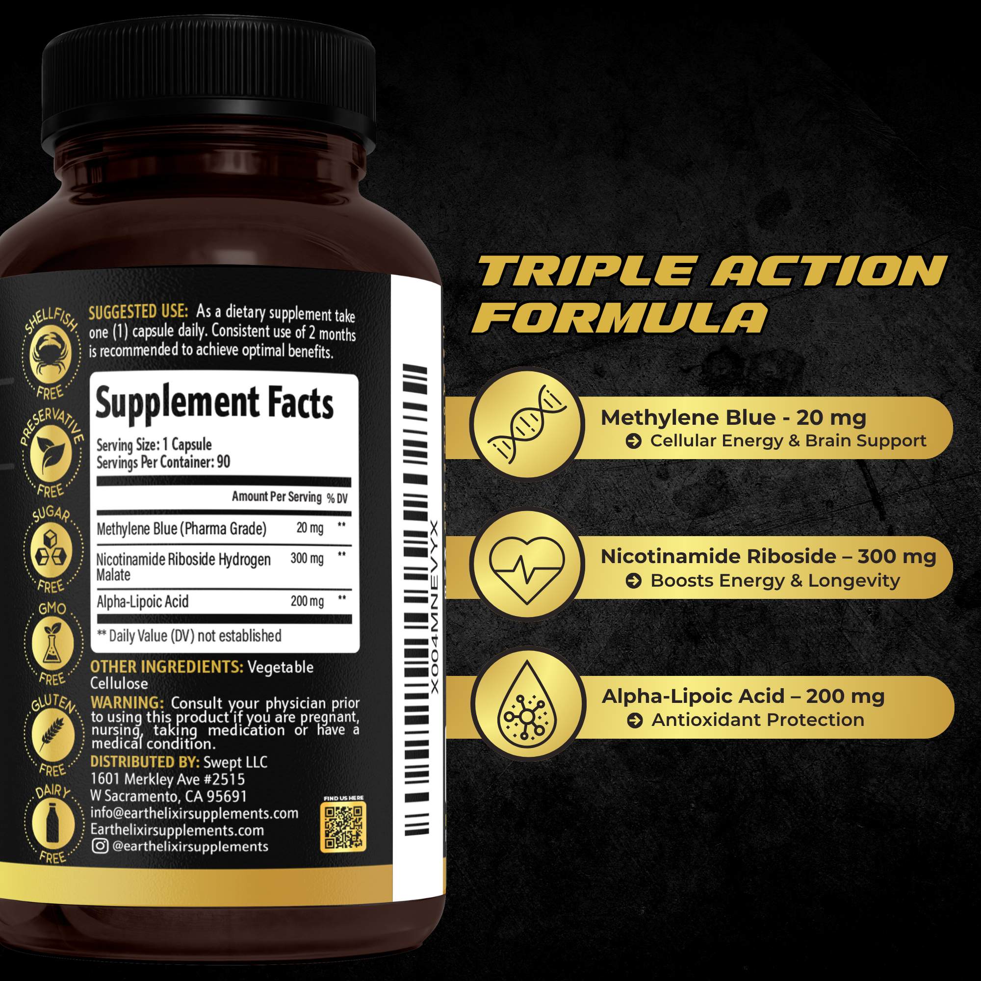 Methylene Blue with Alpha Lipoic Acid & Nicotinamide Riboside