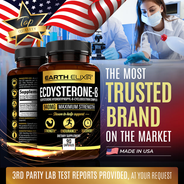Ecdysterone Supplement 940 mg (90 Capsules)