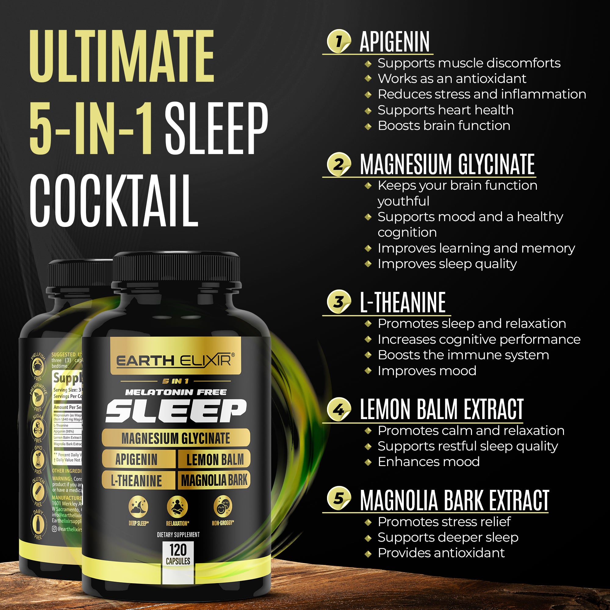 5-in-1 Melatonin-Free Sleep Formula