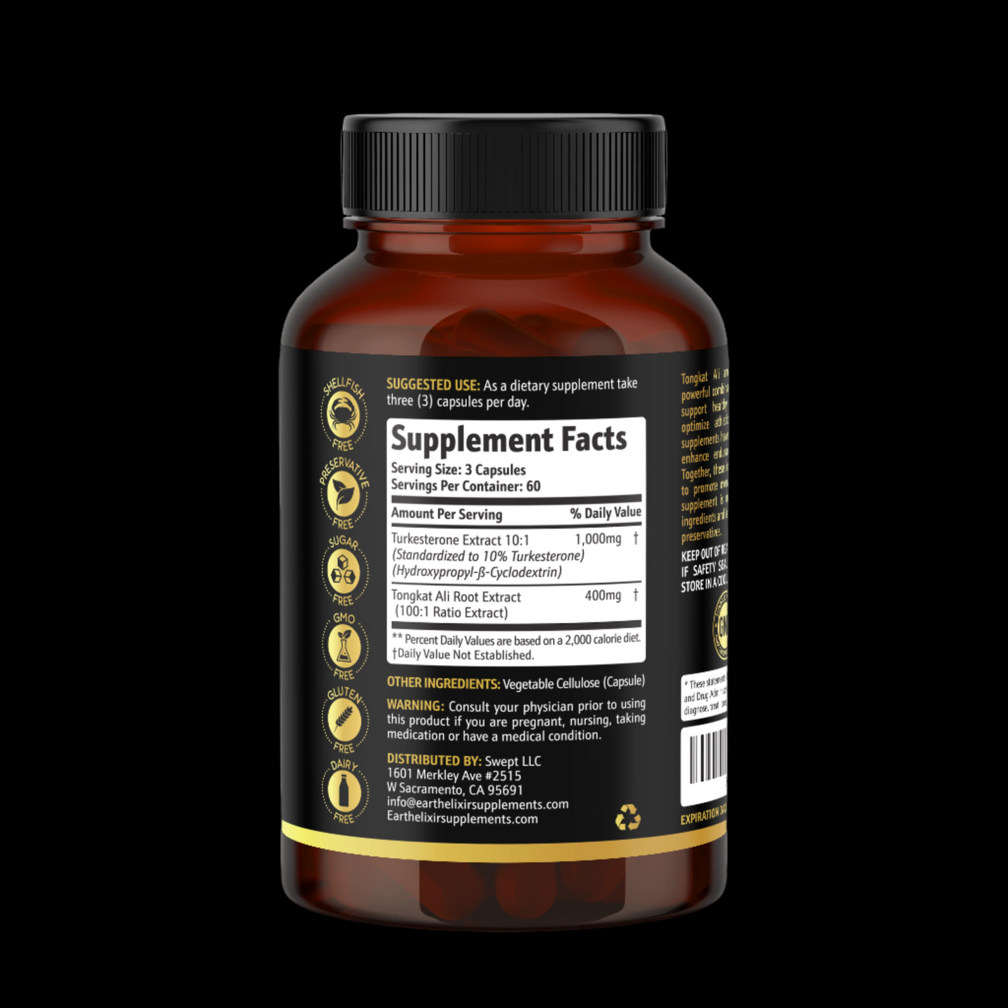 Turkesterone and Tongkat Ali Supplement – Earth Elixir