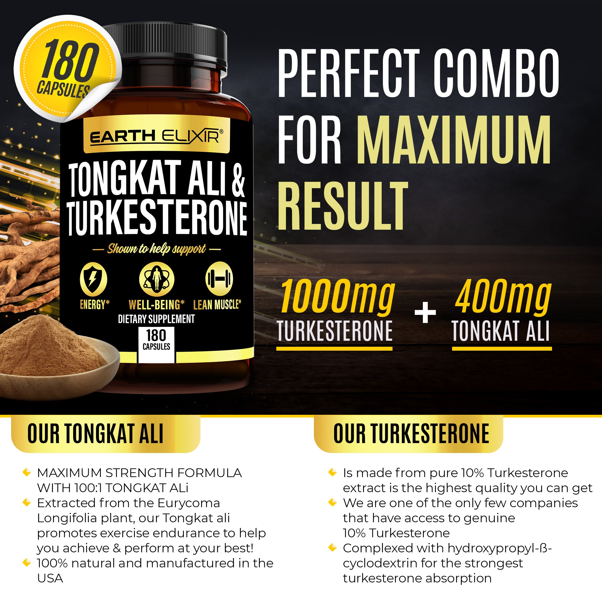 Turkesterone and Tongkat Ali