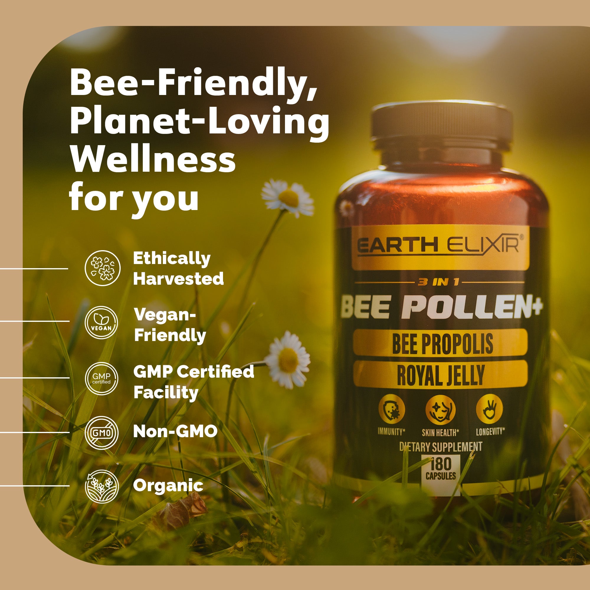 3 in 1 Bee Pollen, Bee Propolis & Royal Jelly