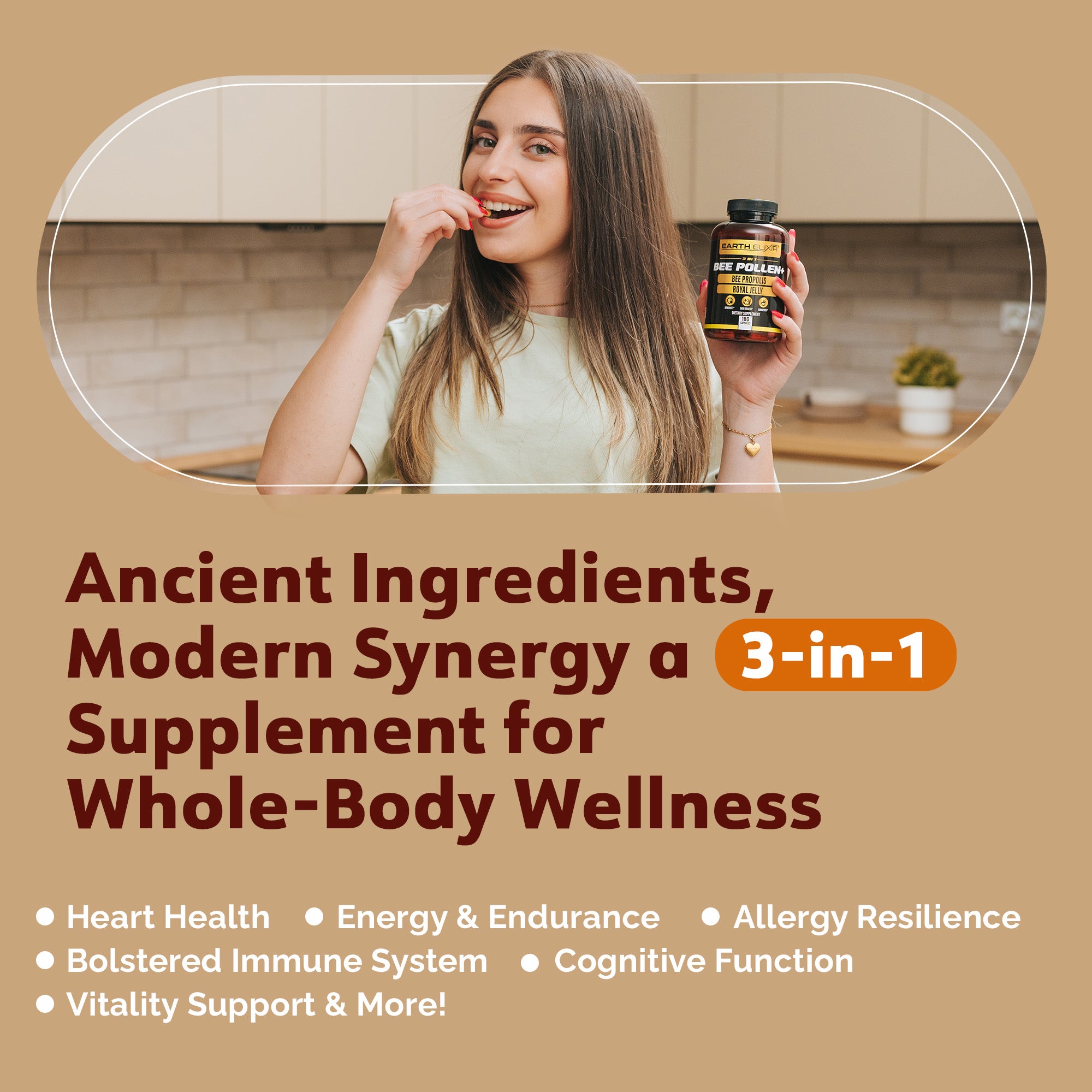 3 in 1 Bee Pollen, Bee Propolis & Royal Jelly